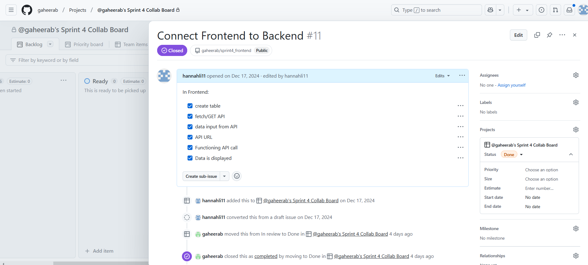Frontend to Backend issue